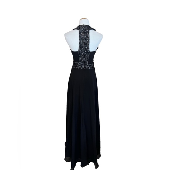 Dress the Population Black Floor Length Sequin Evening Gown Size L - Picture 4 of 8